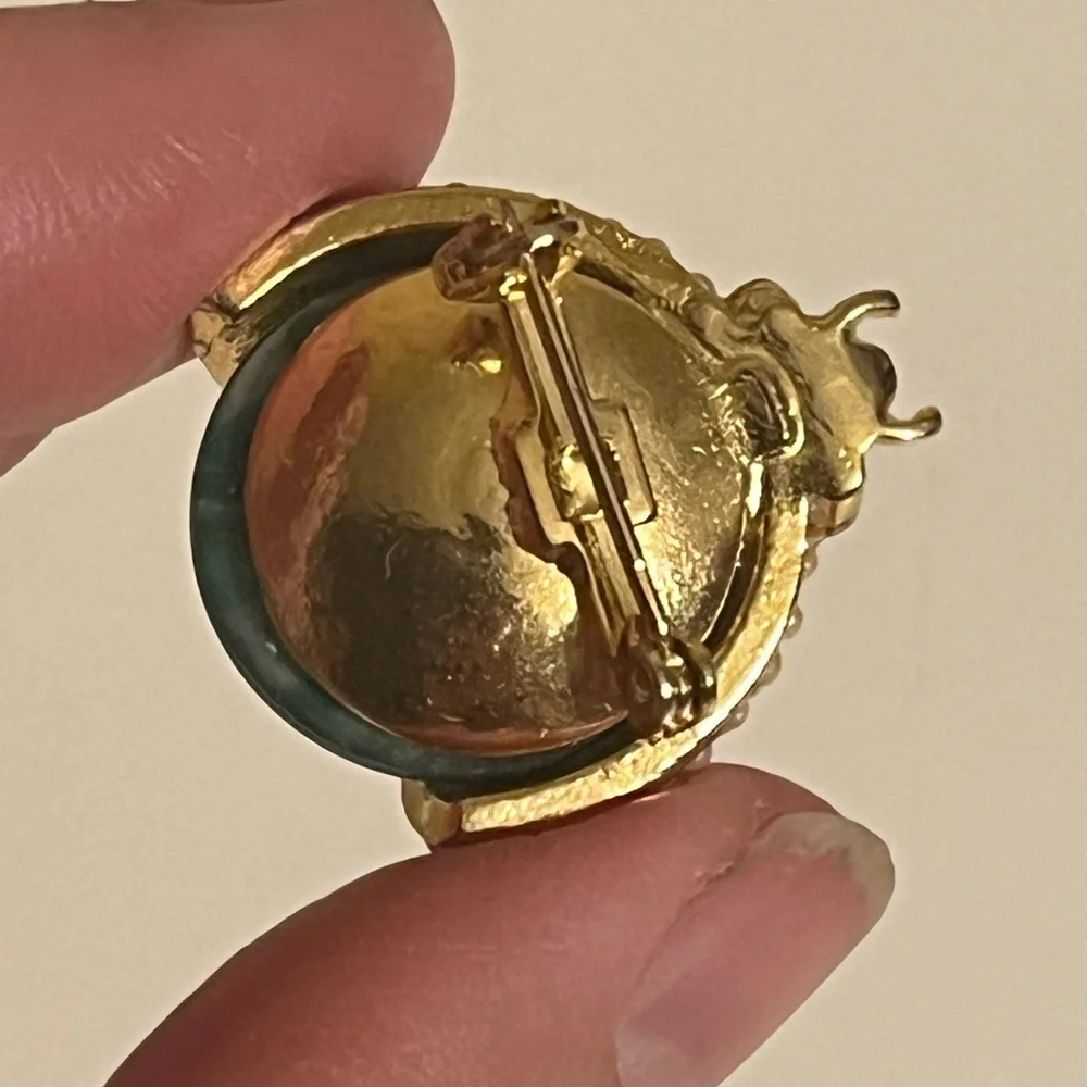 Beetle Bug Goldtone Stick Pin Brooch - Picture 6 of 9